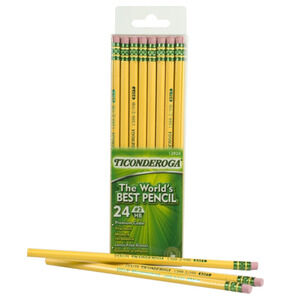 Dixon Ticonderoga #2 HB Premium Wood Pencils 24 Count 13924 Yellow